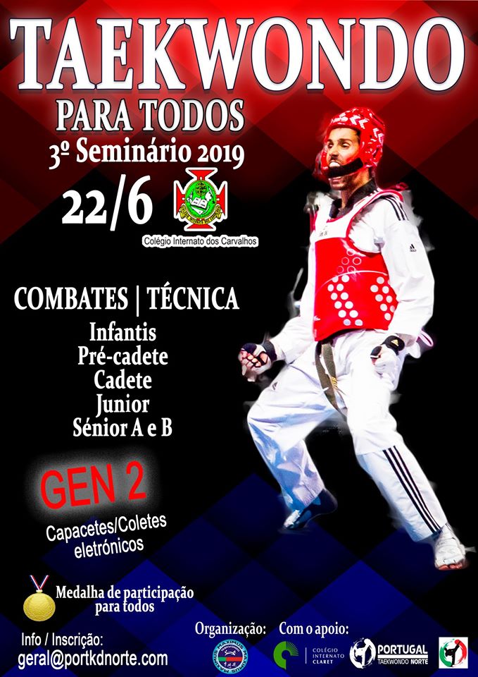3º Seminário Taekwondo para Todos e 5ª e 6ª jornada da liga PTNorte